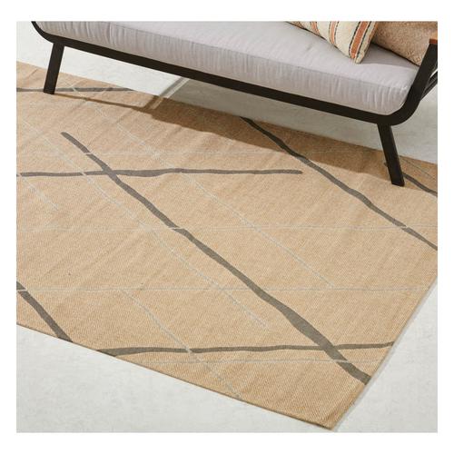  KATERINI HALI BEJ GRİ RENK ÇİZGİLİ 160X230CM