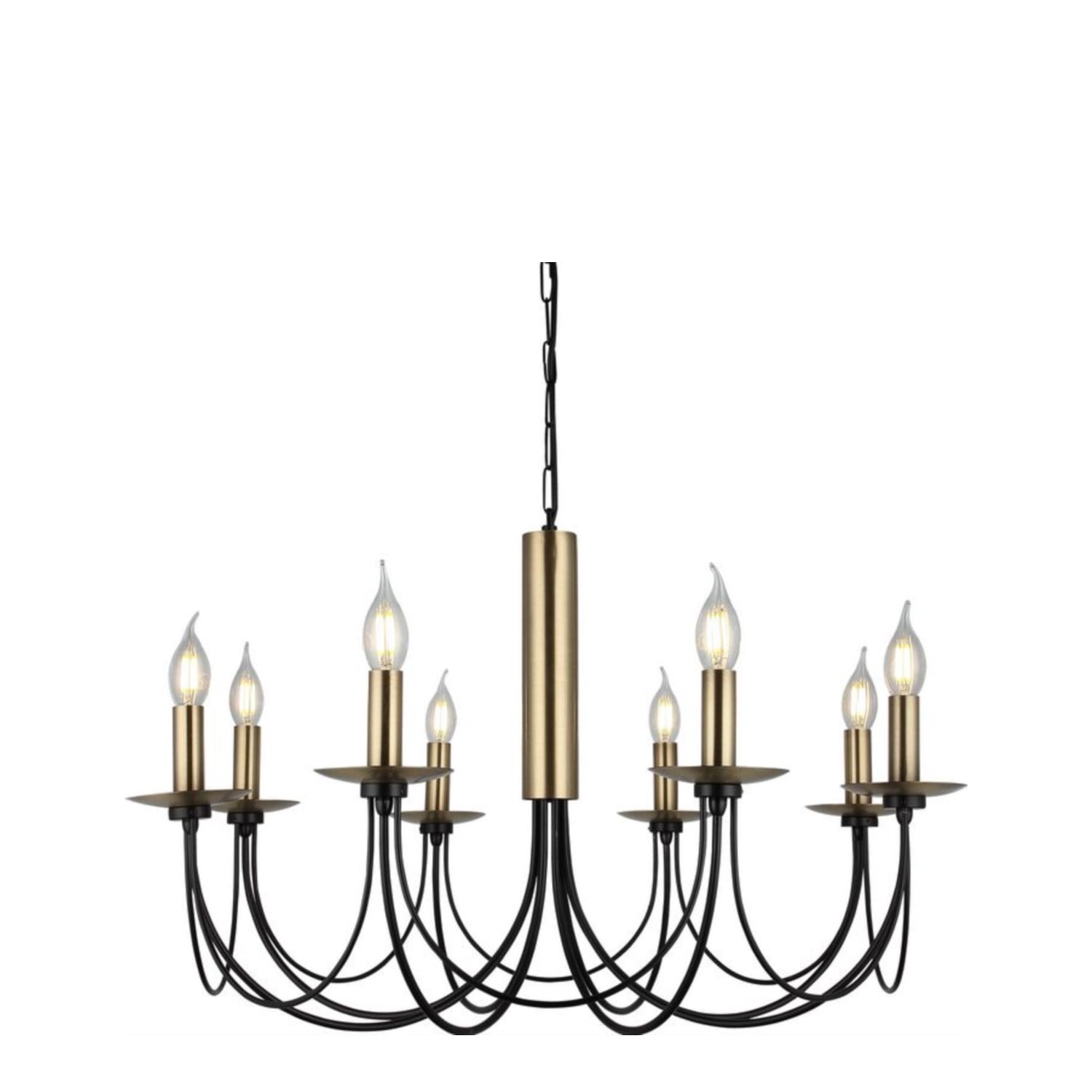 KATE 8'Lİ SİYAH AVİZE