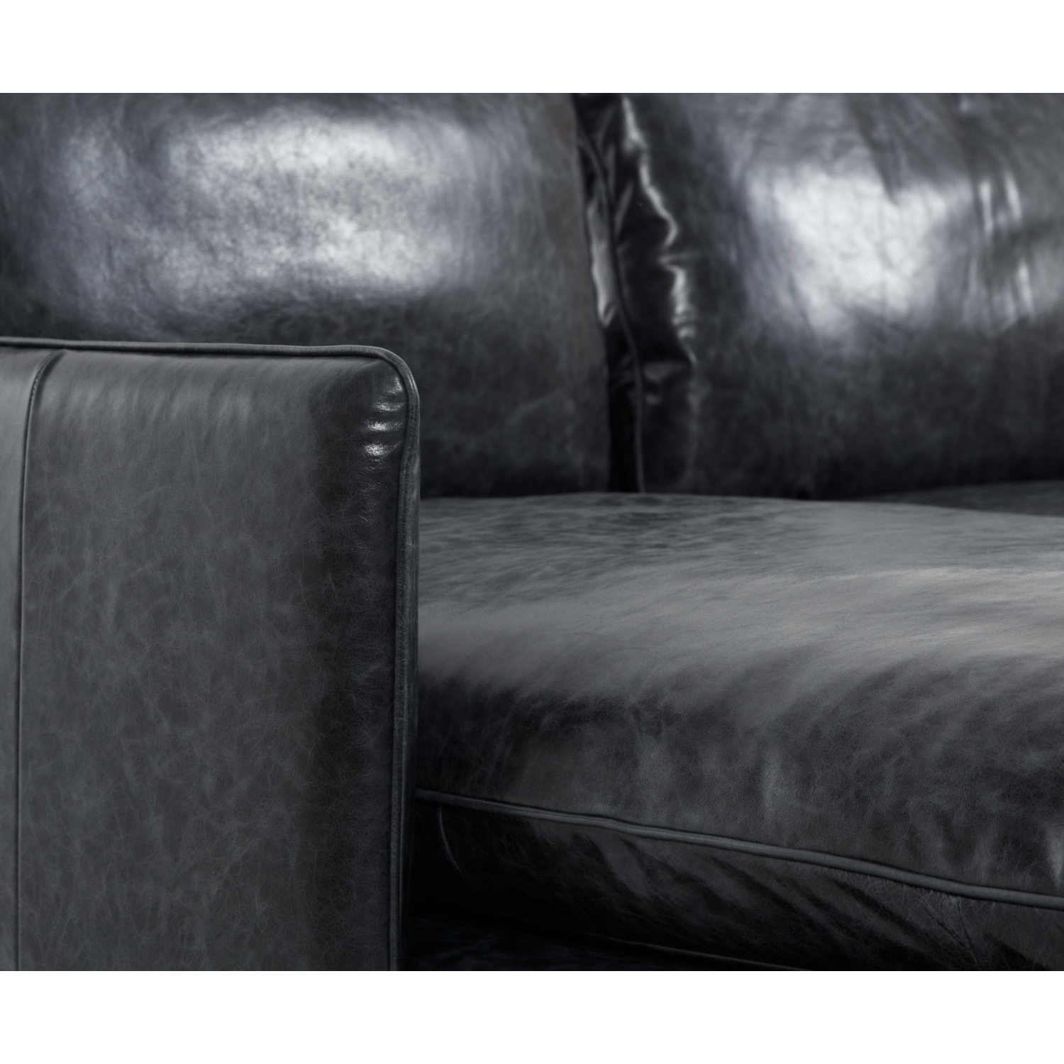 BALI DERİ L KOLTUK SAĞ SİYAH