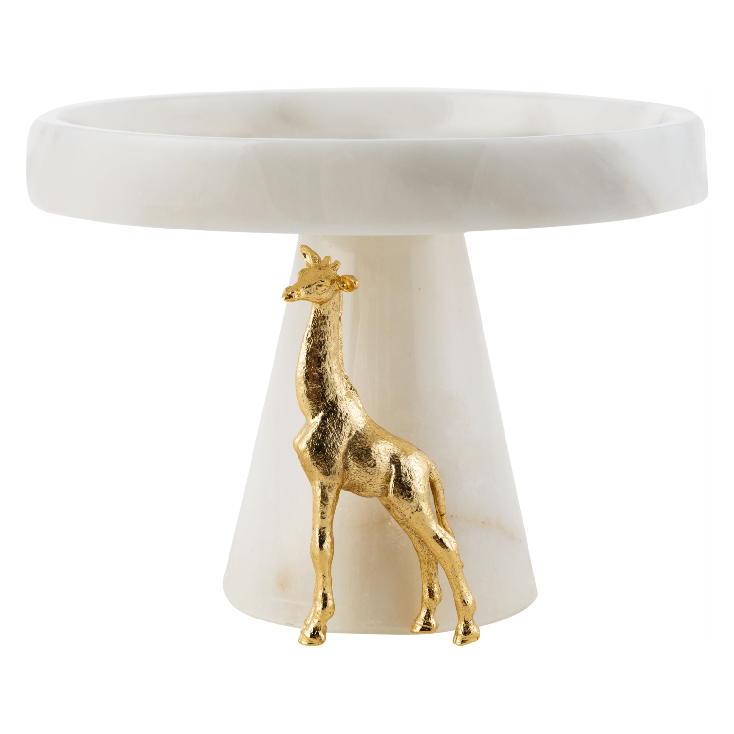 ZÜRAFA AYAKLI DEKORATİF SUNUMLUK BEYAZ 20X12CM