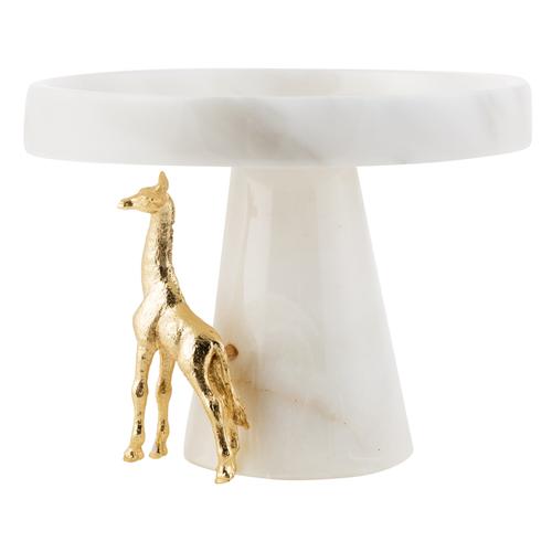  ZÜRAFA AYAKLI DEKORATİF SUNUMLUK BEYAZ 20X12CM