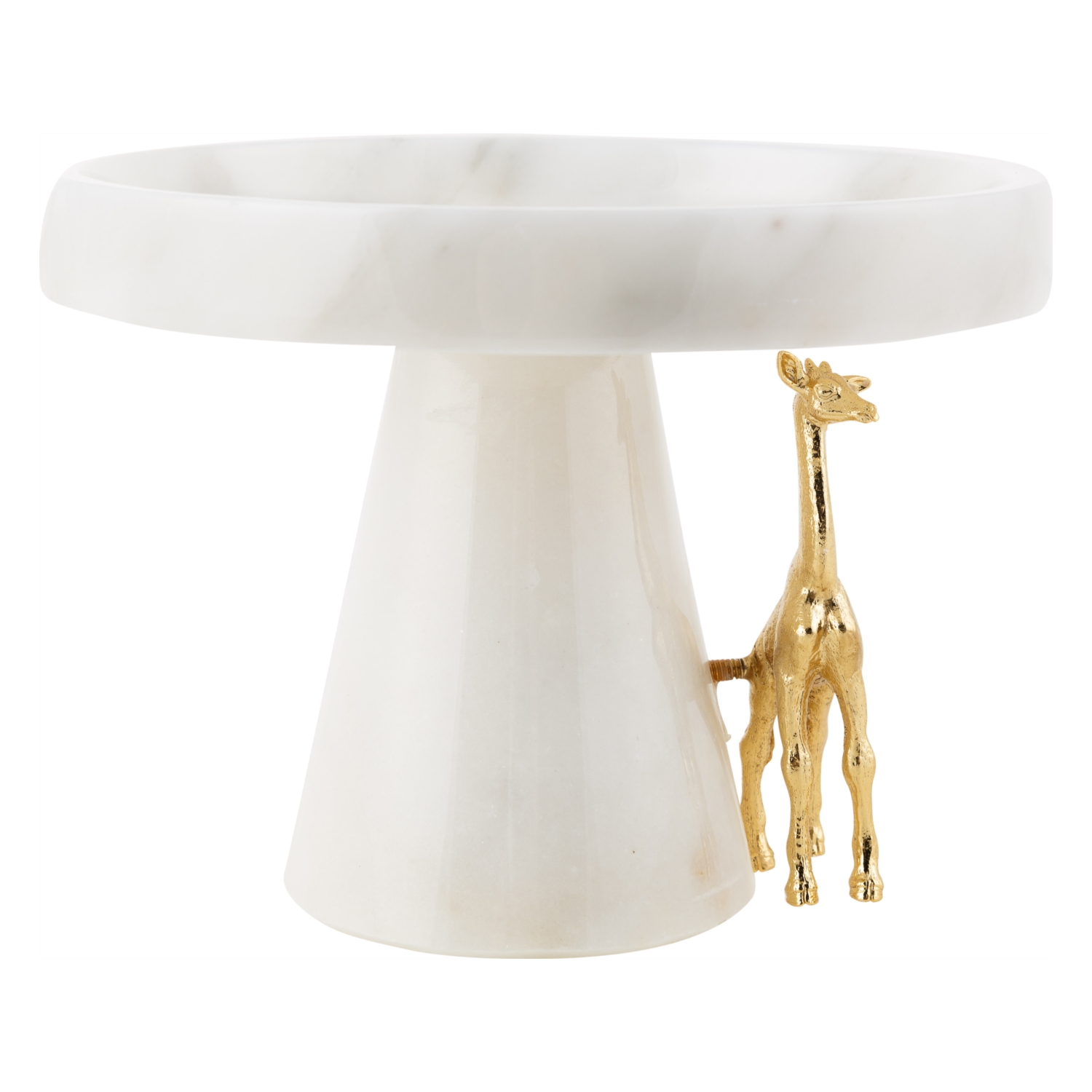 ZÜRAFA AYAKLI DEKORATİF SUNUMLUK BEYAZ 20X12CM