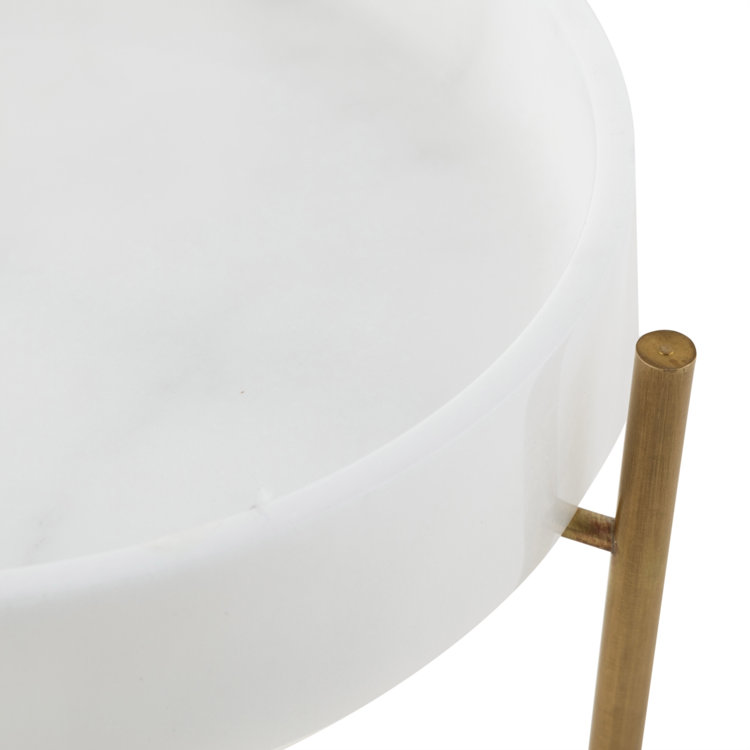 AYAKLI DEKORATİF KASE BEYAZ 25X5CM