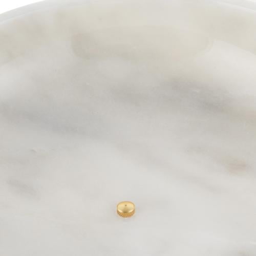  BOYNUZ AYAKLI DEKORATİF KASE BEYAZ 25X6CM