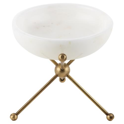  DENGE AYAKLI DEKORATİF KASE BEYAZ 15X4CM