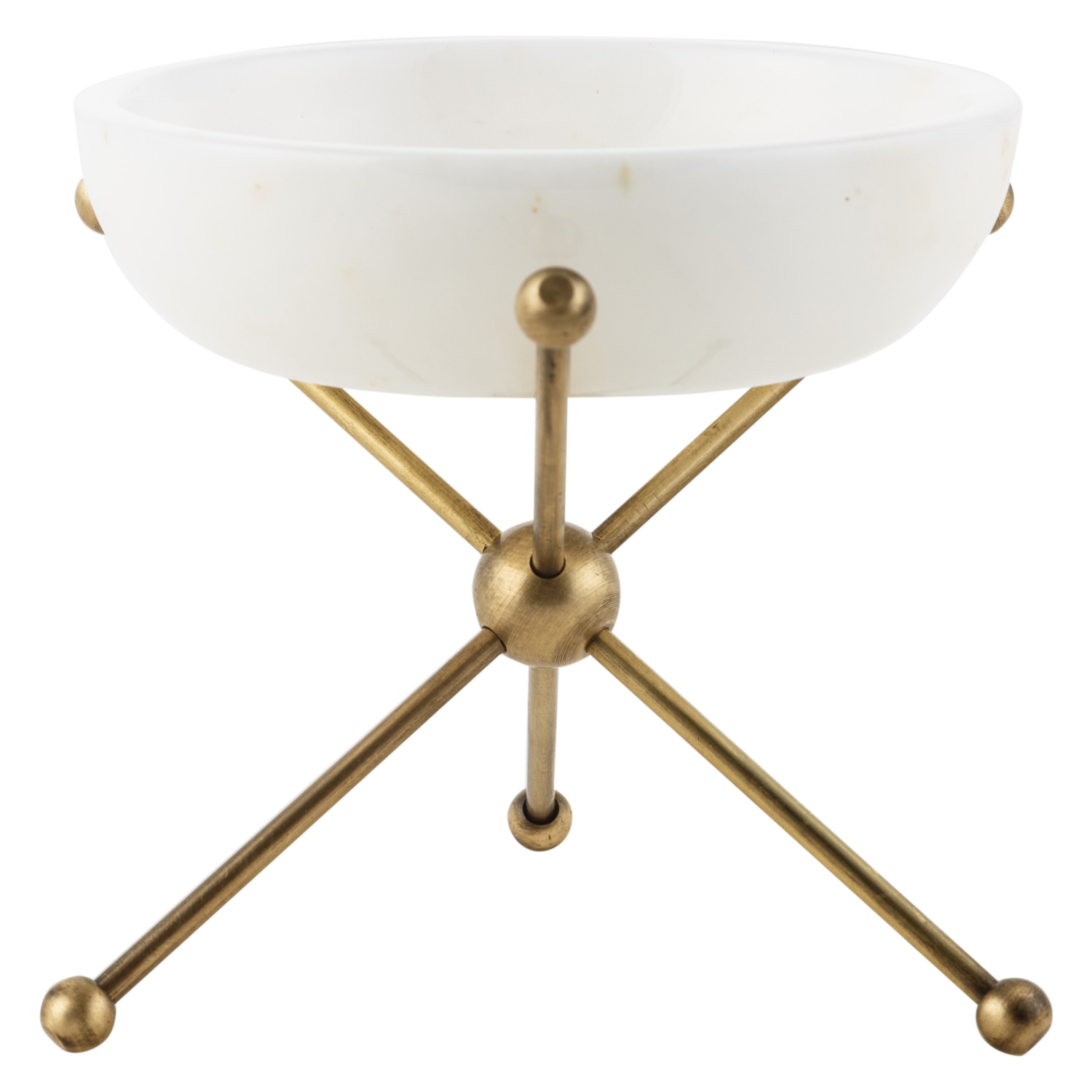 DENGE AYAKLI DEKORATİF KASE BEYAZ 15X4CM