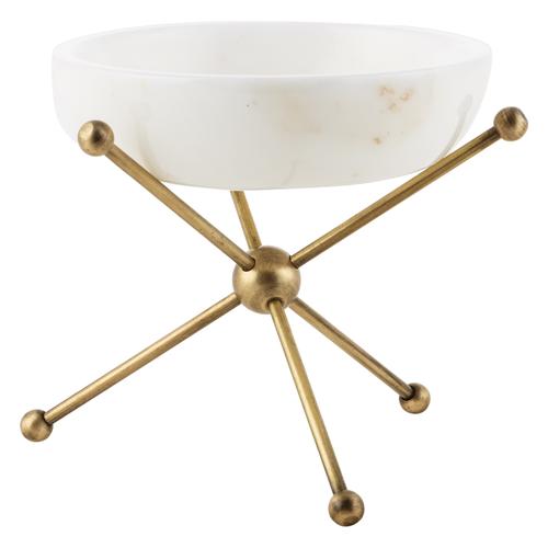  DENGE AYAKLI DEKORATİF KASE BEYAZ 15X4CM