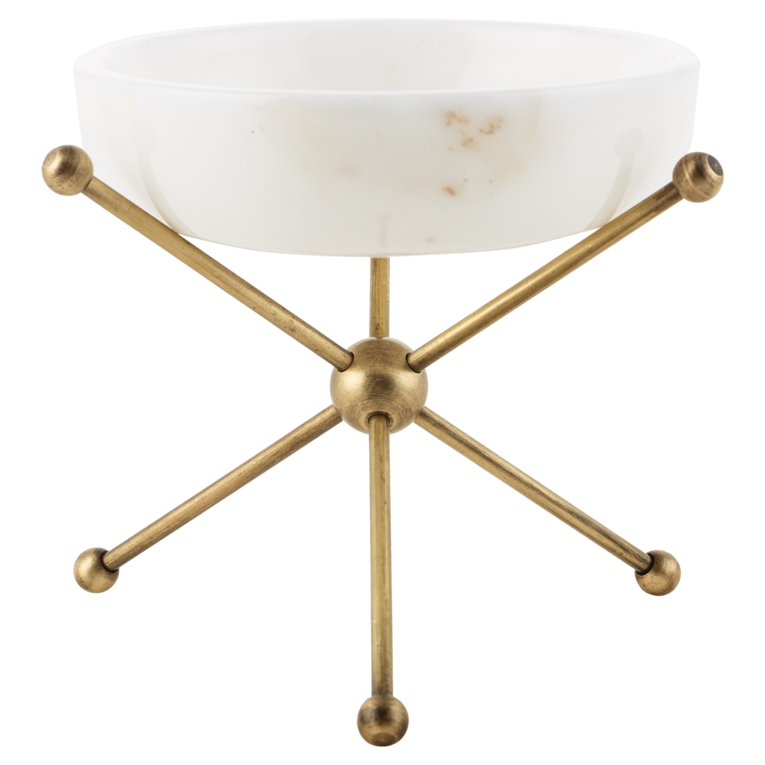 DENGE AYAKLI DEKORATİF KASE BEYAZ 15X4CM