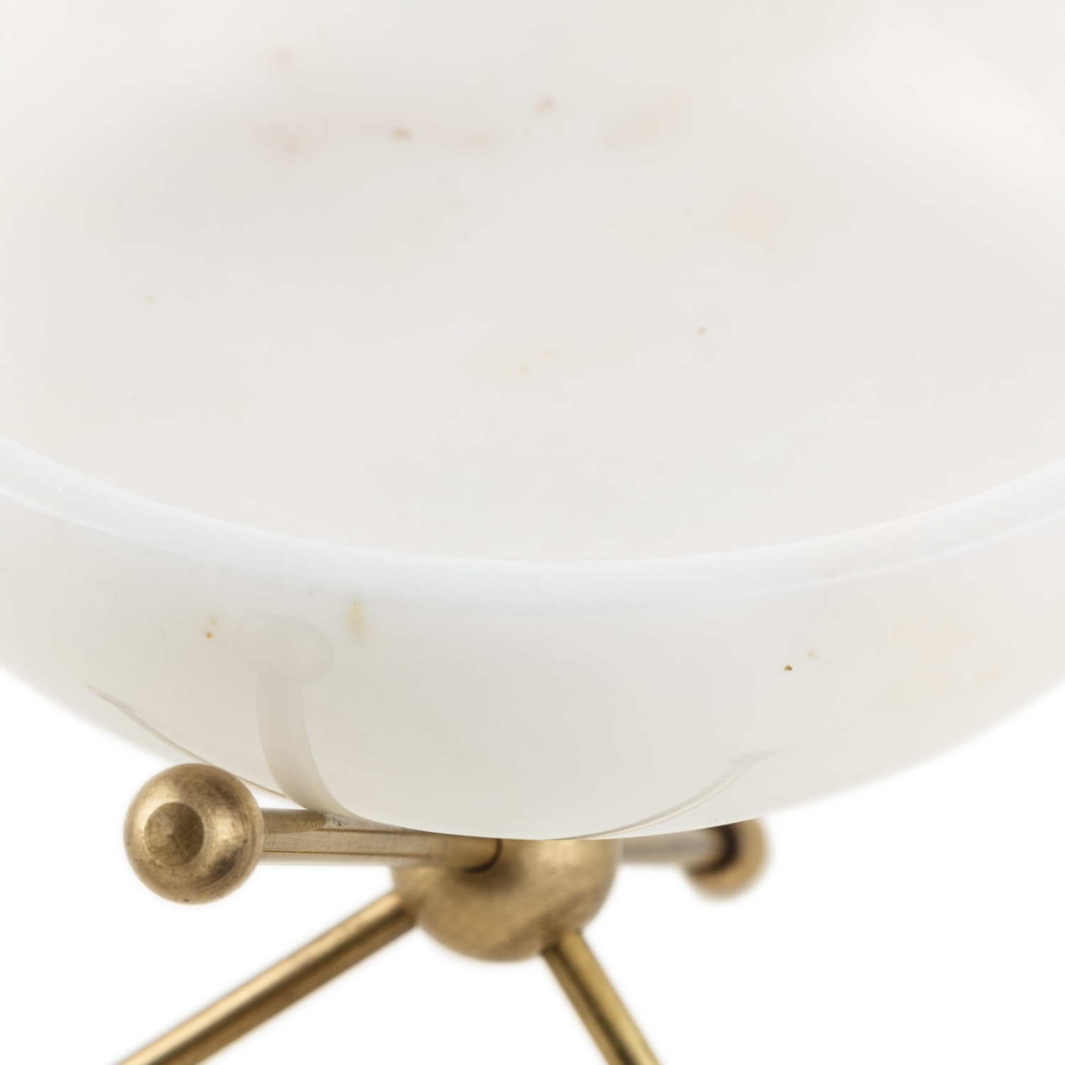 DENGE AYAKLI DEKORATİF KASE BEYAZ 15X4CM