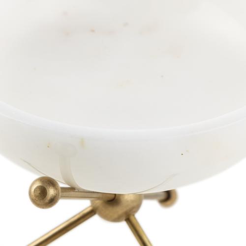  DENGE AYAKLI DEKORATİF KASE BEYAZ 15X4CM