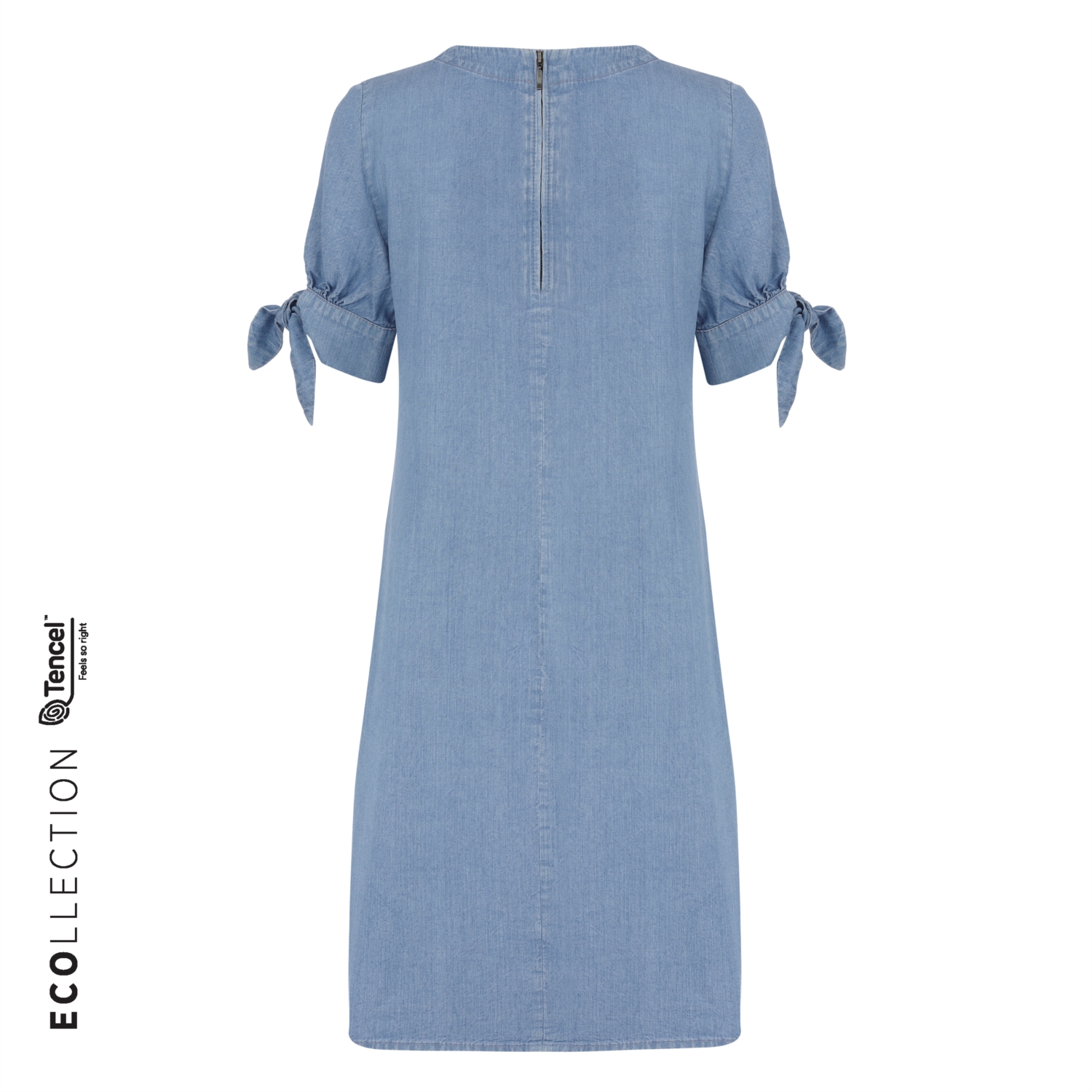 KOLU FİYONKLU MİNİ ELBİSE (TENCEL ? )