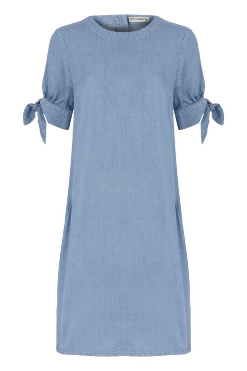  KOLU FİYONKLU MİNİ ELBİSE (TENCEL ? )