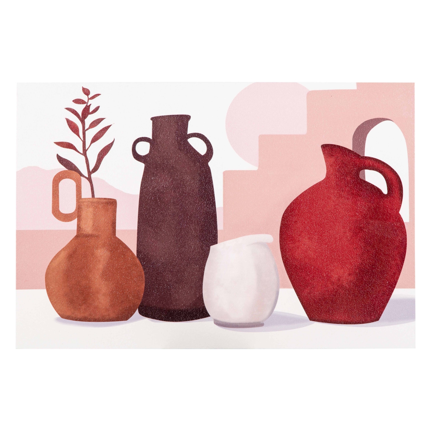 SOFT COLOR POTS DOKULU KANVAS TABLO 60X90 CM