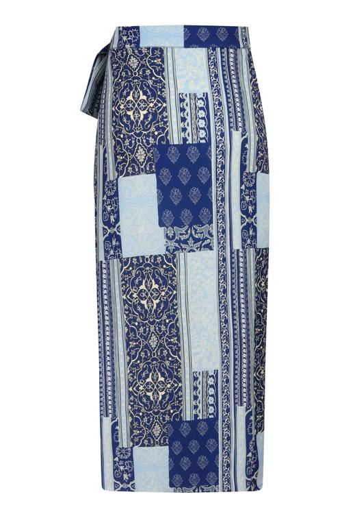  ETNİK DESENLİ MİDİ ANVELOP ETEK