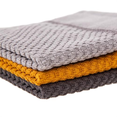  3'LÜ SET SARI-GRİ-FÜME 30X30 CM