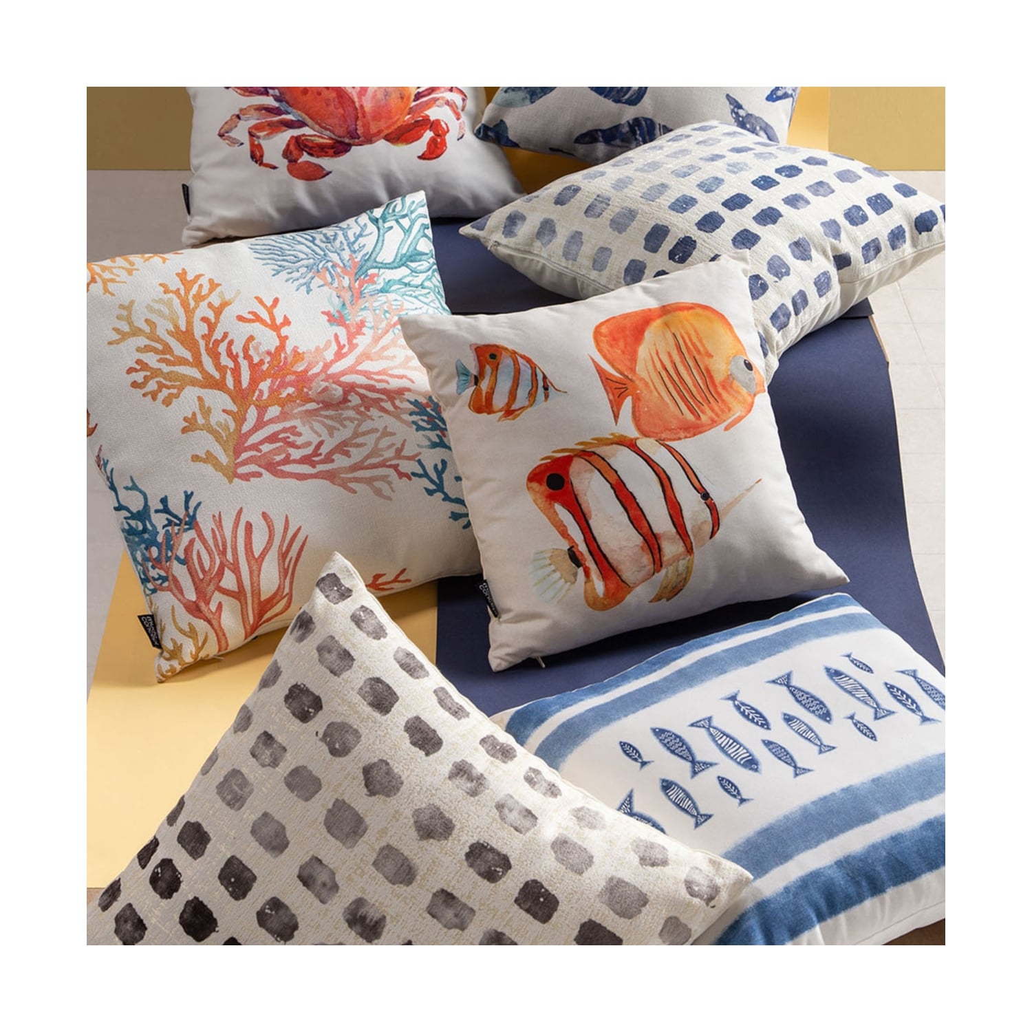 SEA FISH KIRLENT MAVİ 43X43CM