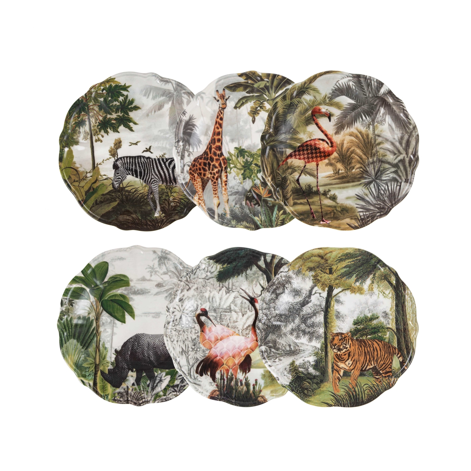 EXOTIC  SERVİS TABAĞI SETİ 6 LI