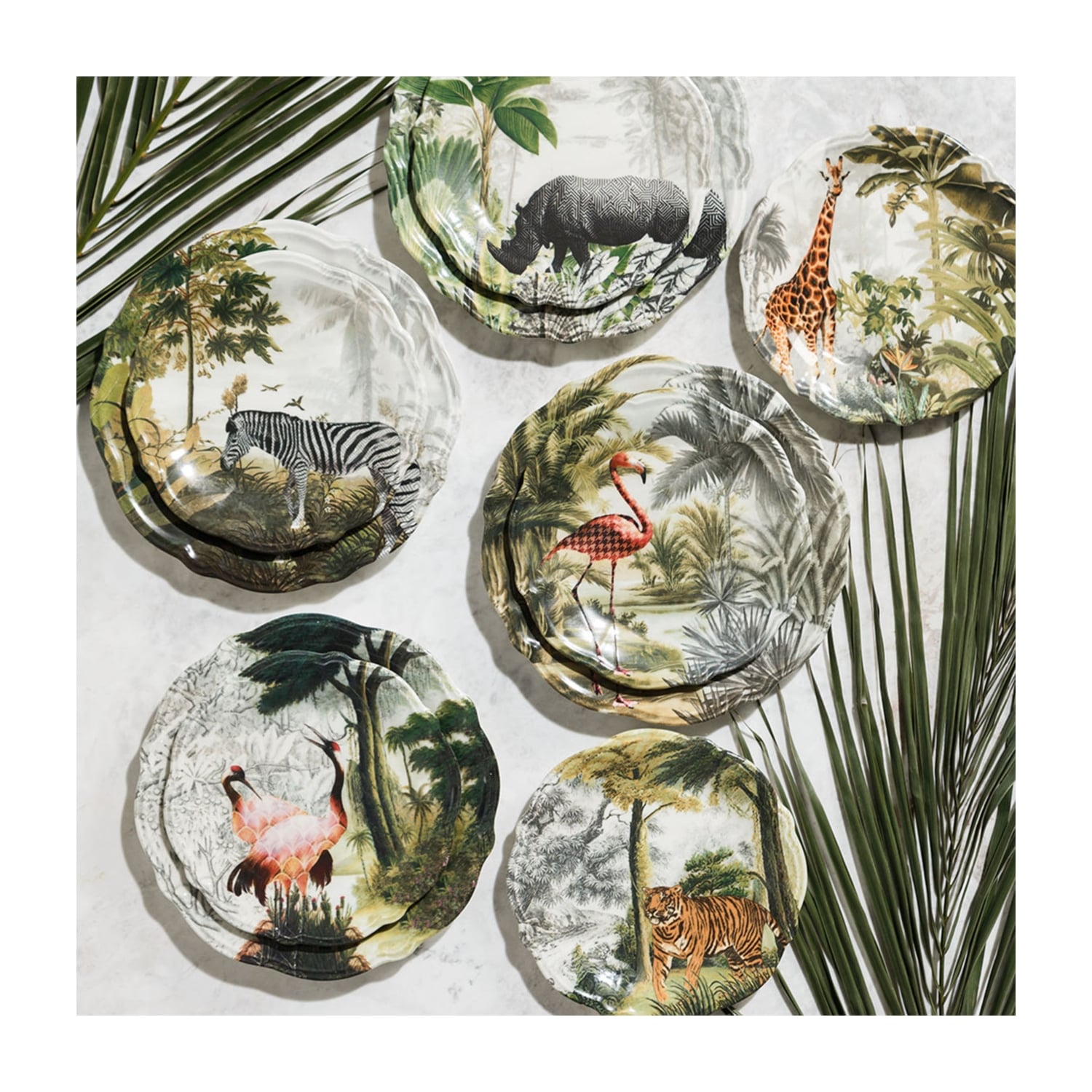 EXOTIC  SERVİS TABAĞI SETİ 6 LI
