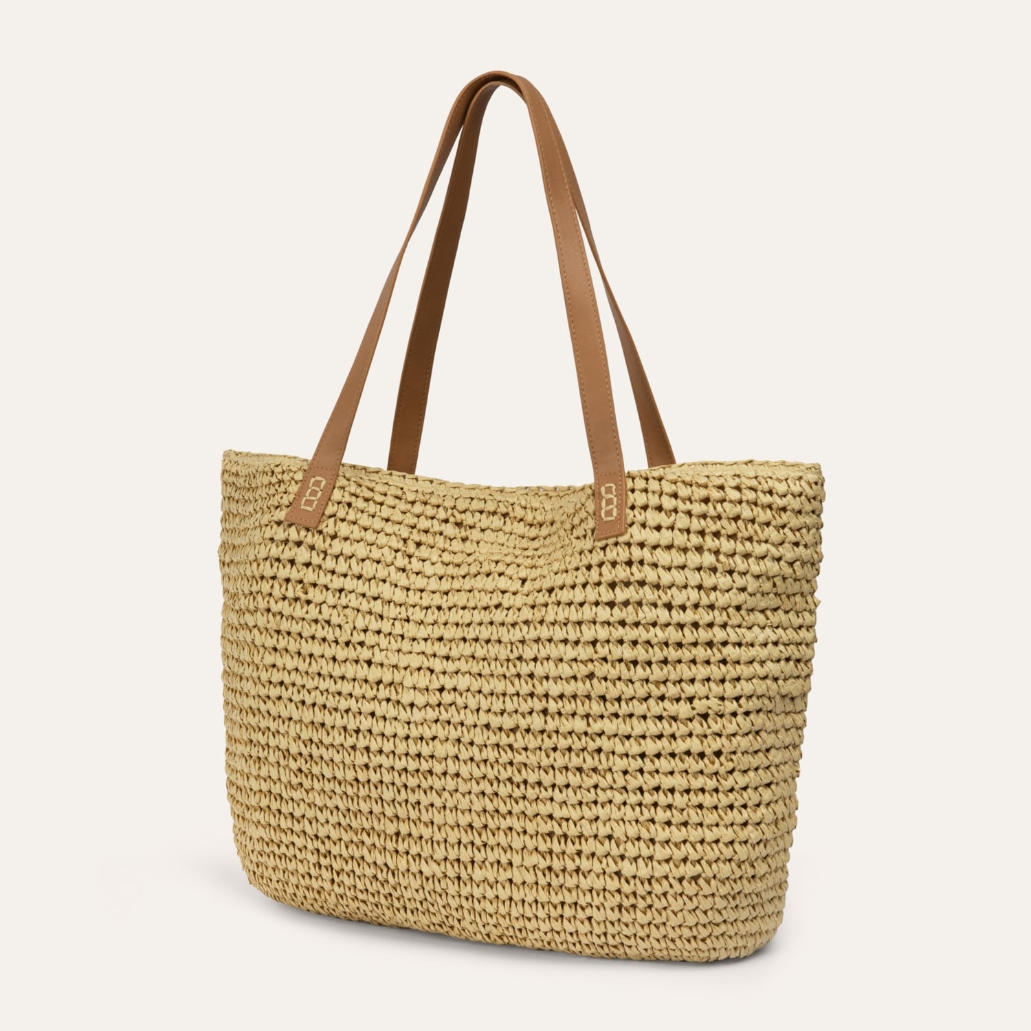 ÖRGÜ DETAYLI HASIR ÇANTA