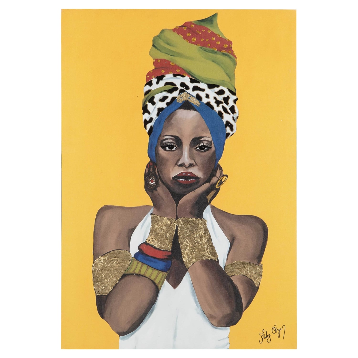 SERIOUS WOMAN YAĞLI BOYA TABLO 70X100 CM