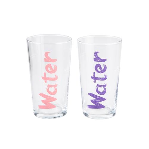  WATER BARDAK 570 ML 2'Lİ SET - PEMBE & MOR