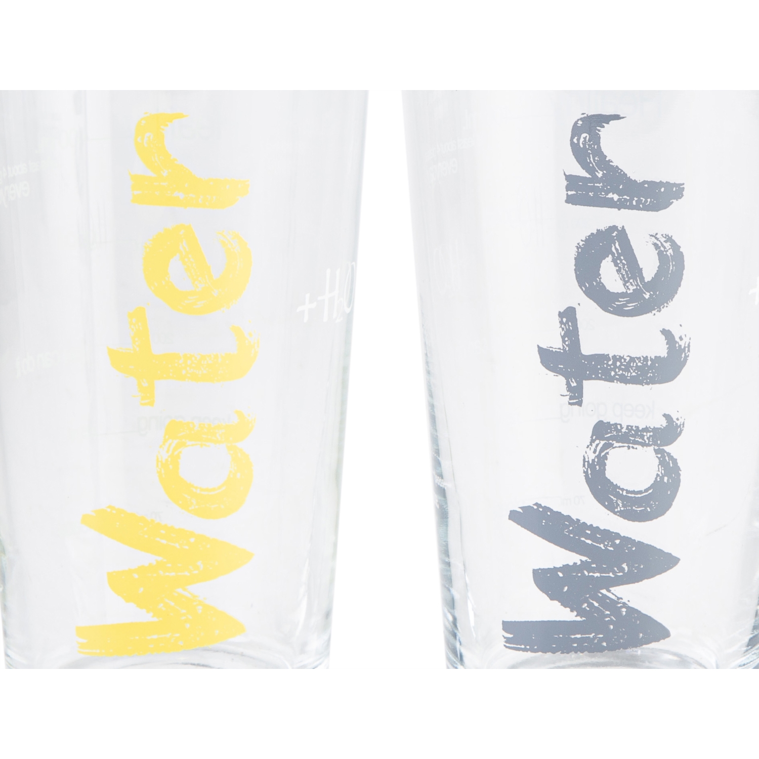 WATER BARDAK 570 ML 2'Lİ SET -  SARI &GRİ