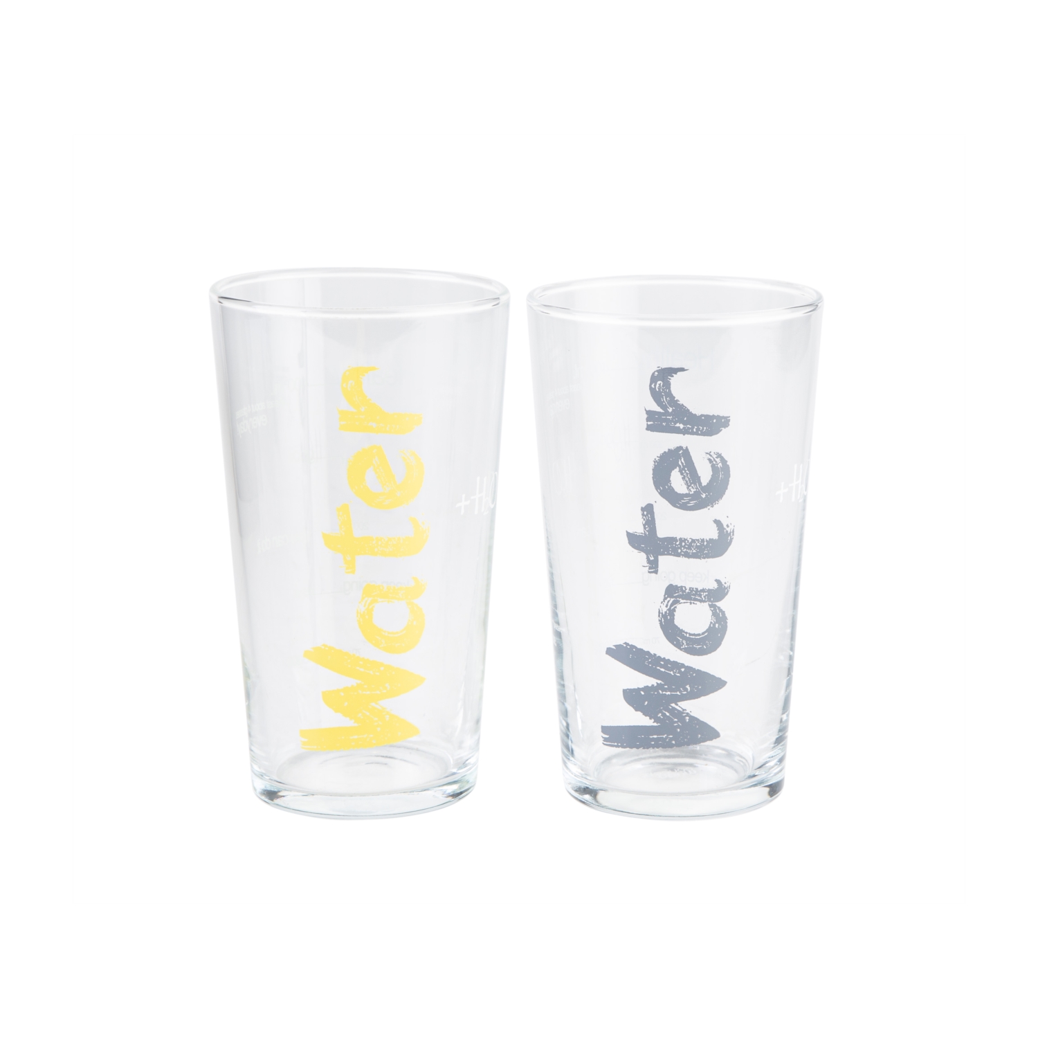 WATER BARDAK 570 ML 2'Lİ SET -  SARI &GRİ