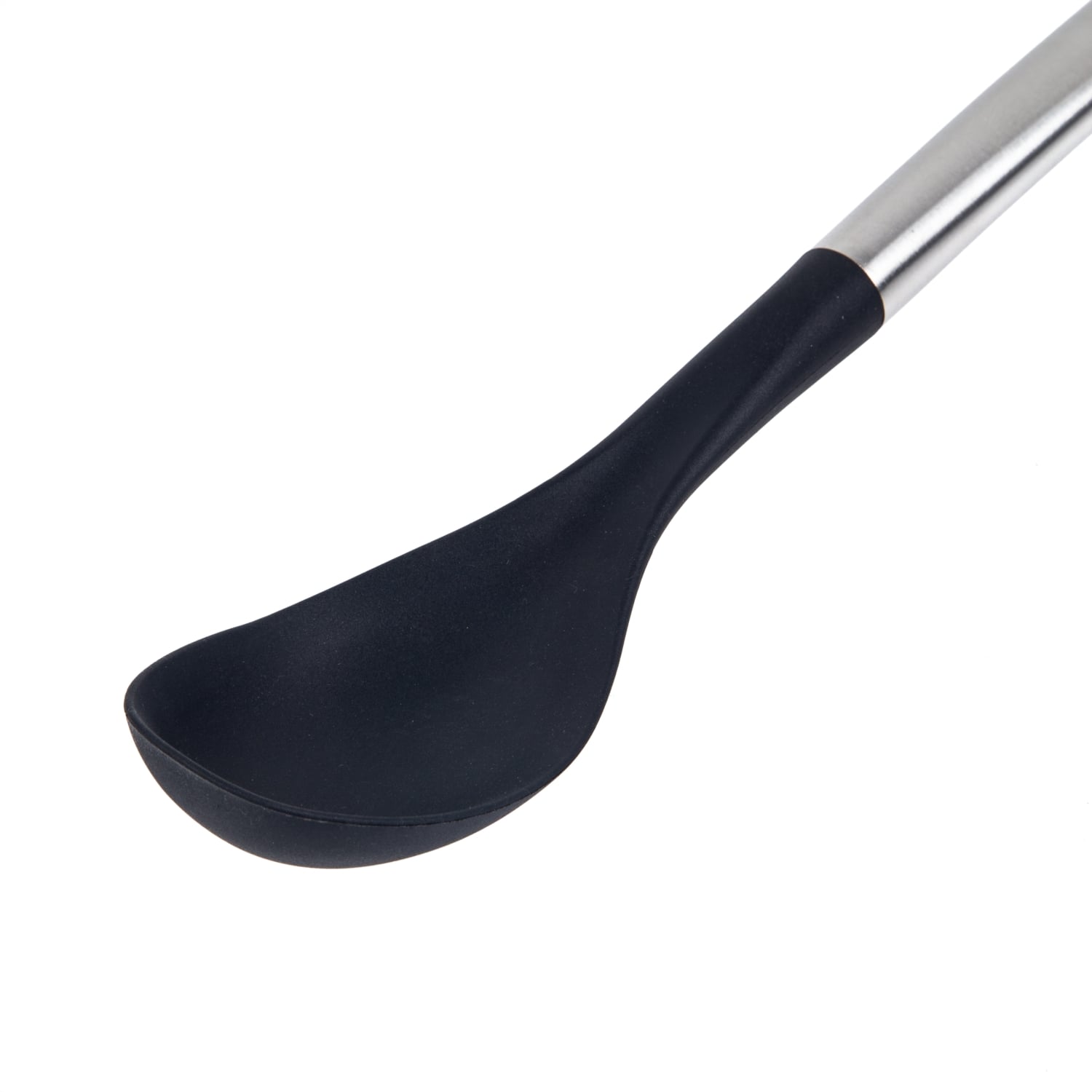 METAL SAPLI  SİLİKON KAŞIK SİYAH