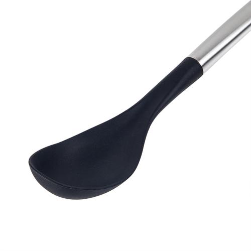  METAL SAPLI  SİLİKON KAŞIK SİYAH
