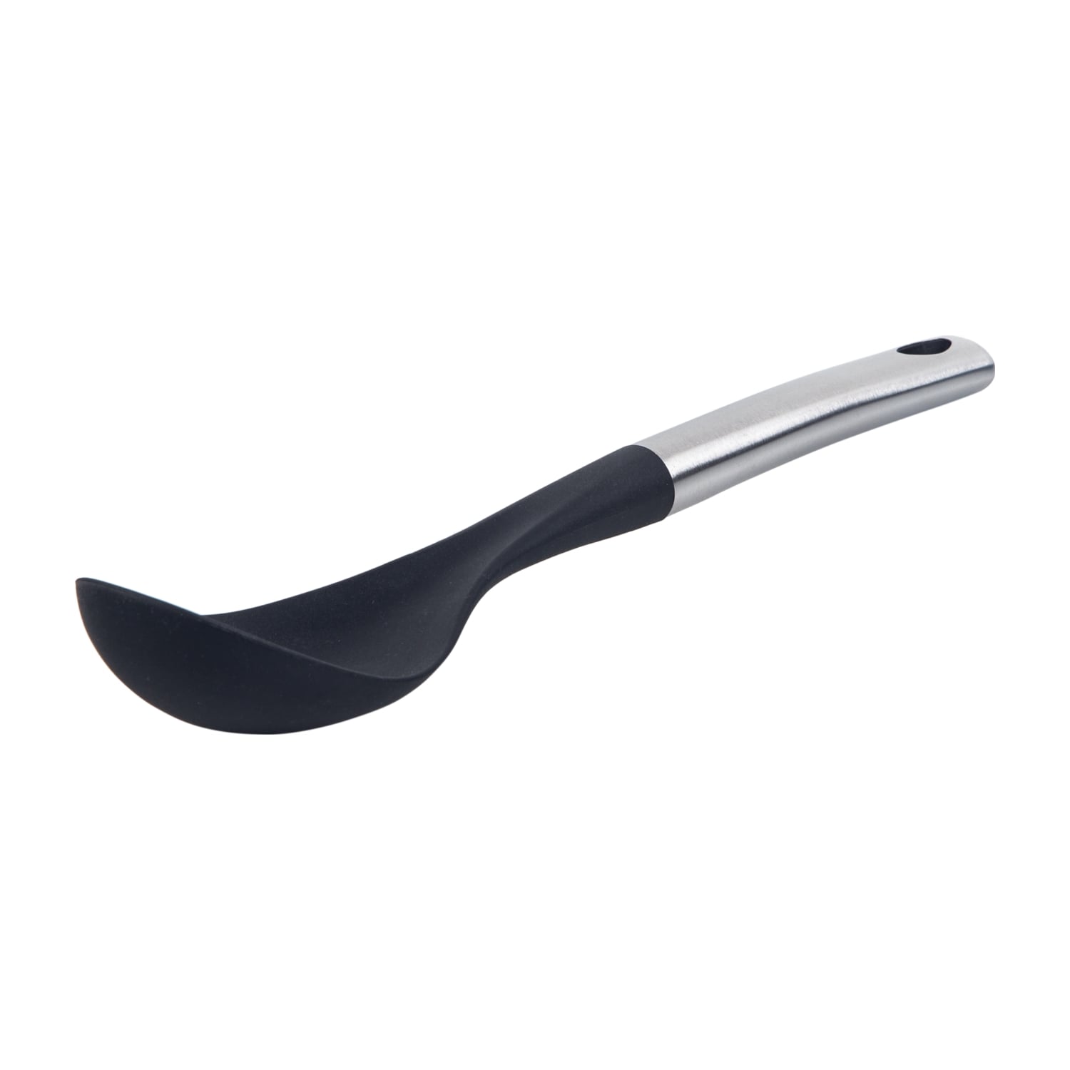 METAL SAPLI  SİLİKON KAŞIK SİYAH
