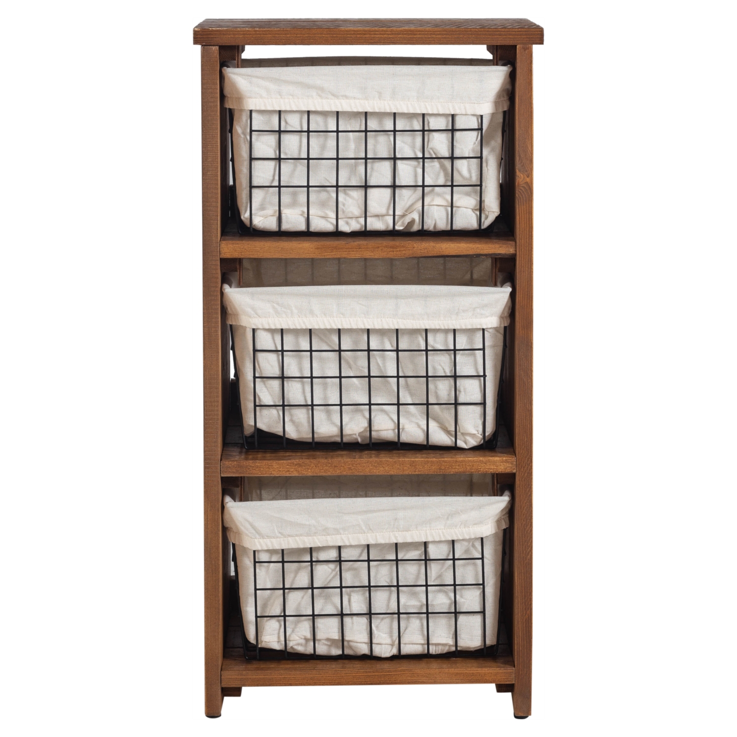 3 KATLI METAL TEL SEPETLİ MUTFAK TEZGAHI