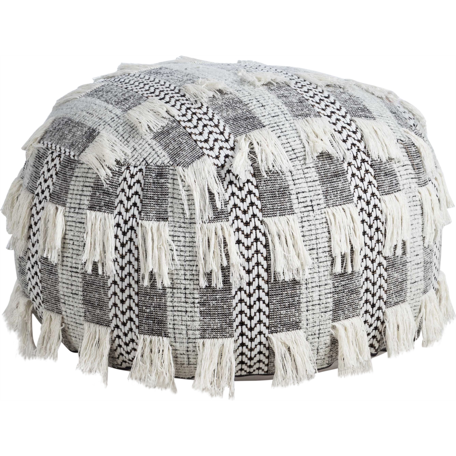 BIANCA BOHEM PÜSKÜLLÜ PUF SİYAH