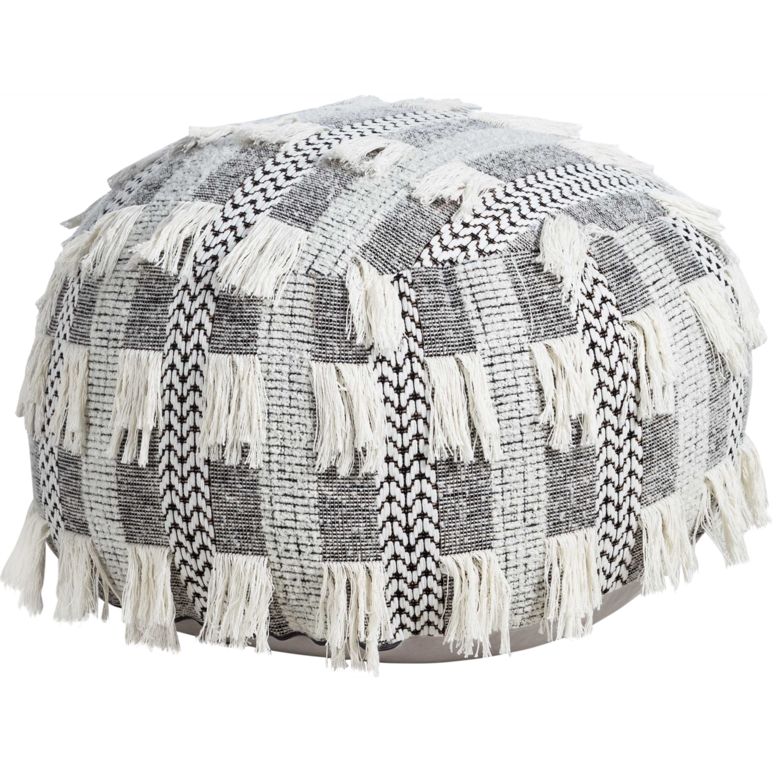 BIANCA BOHEM PÜSKÜLLÜ PUF SİYAH