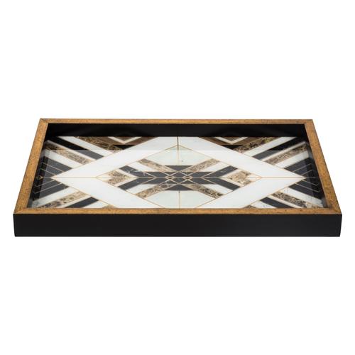  LINE DEKORATİF TEPSİ 25X40CM SİYAH