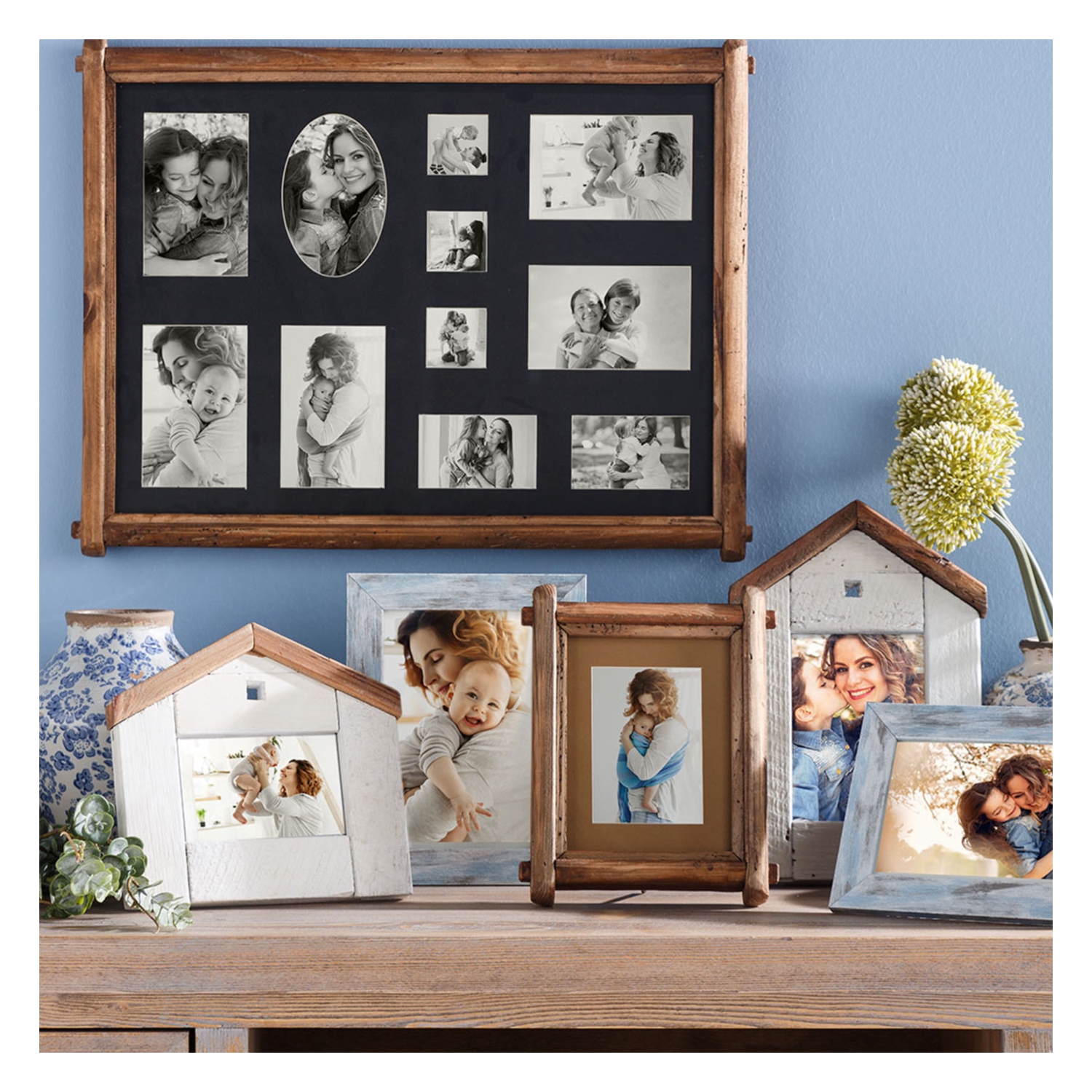 ÇOKLU DUVAR FOTOĞRAF ÇERÇEVESİ 59X4X45