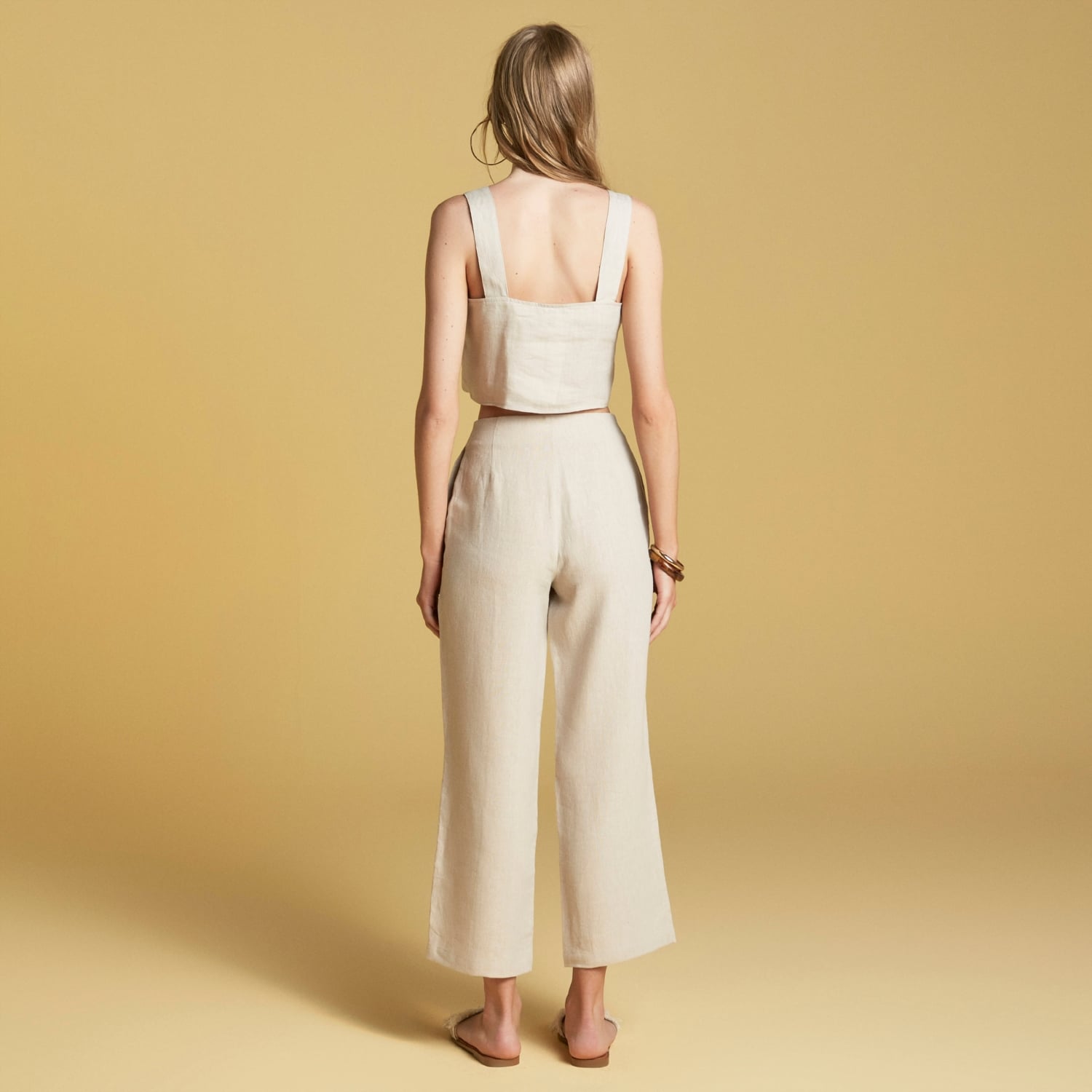 GENİŞ PAÇALI CULOTTE KETEN PANTOLON