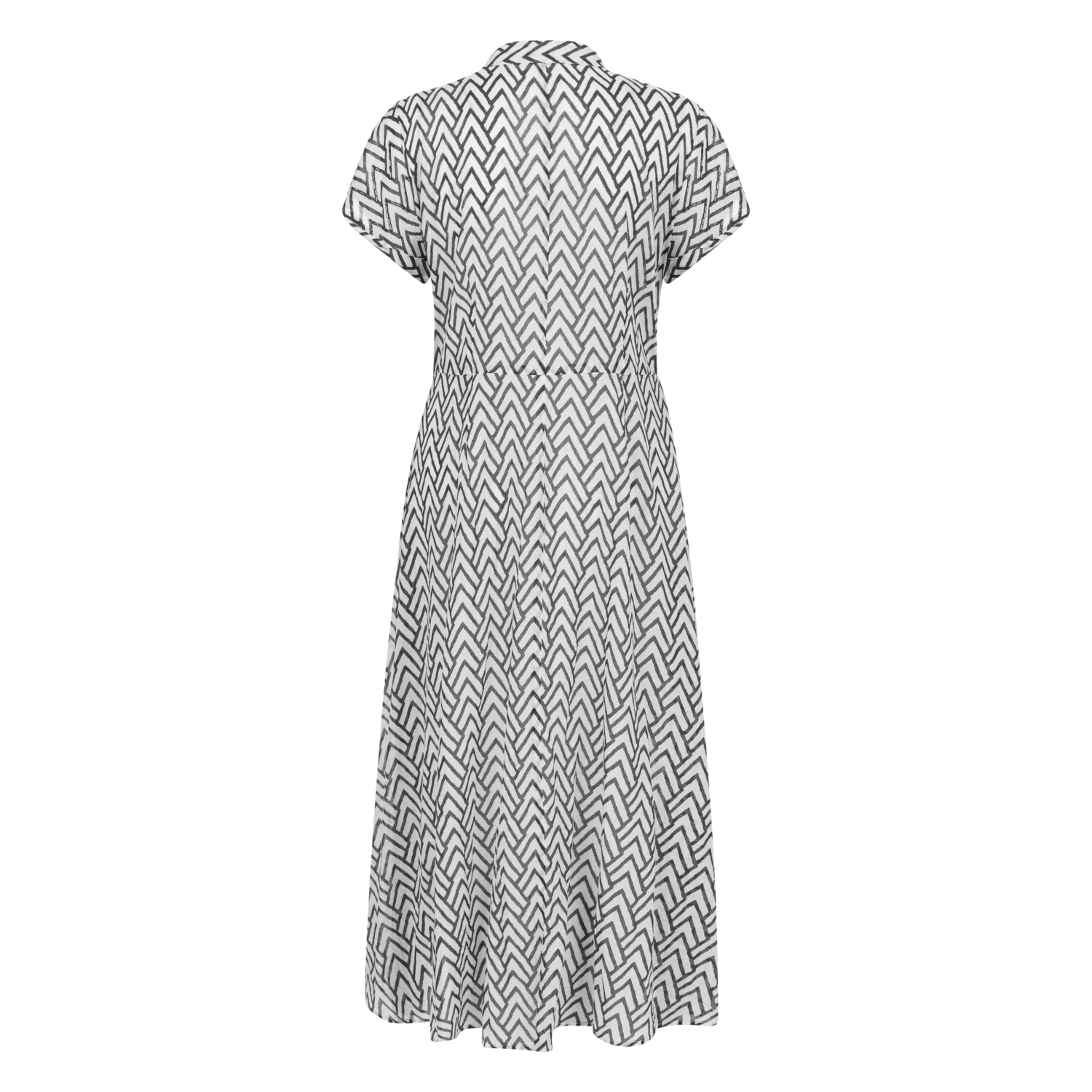 MARİN DESENLİ MAXİ ELBİSE