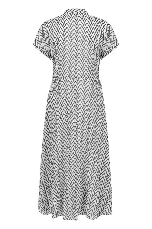  MARİN DESENLİ MAXİ ELBİSE