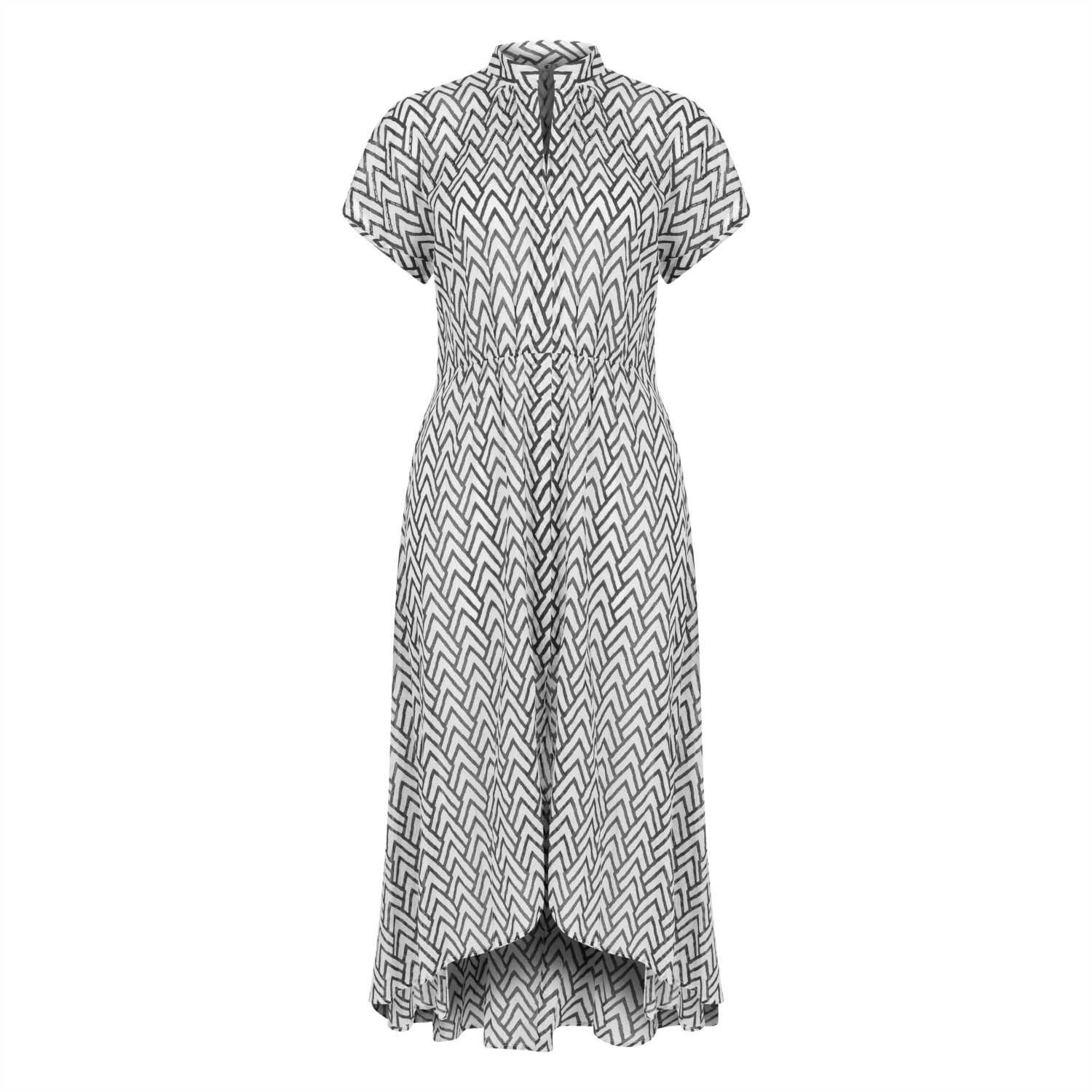 MARİN DESENLİ MAXİ ELBİSE