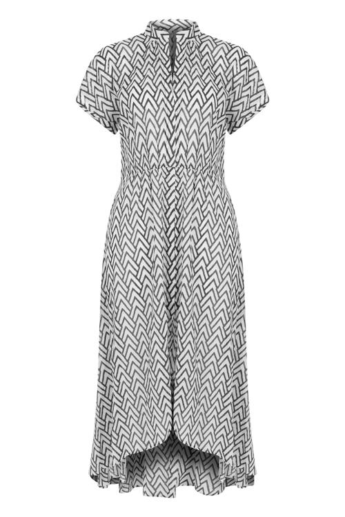  MARİN DESENLİ MAXİ ELBİSE