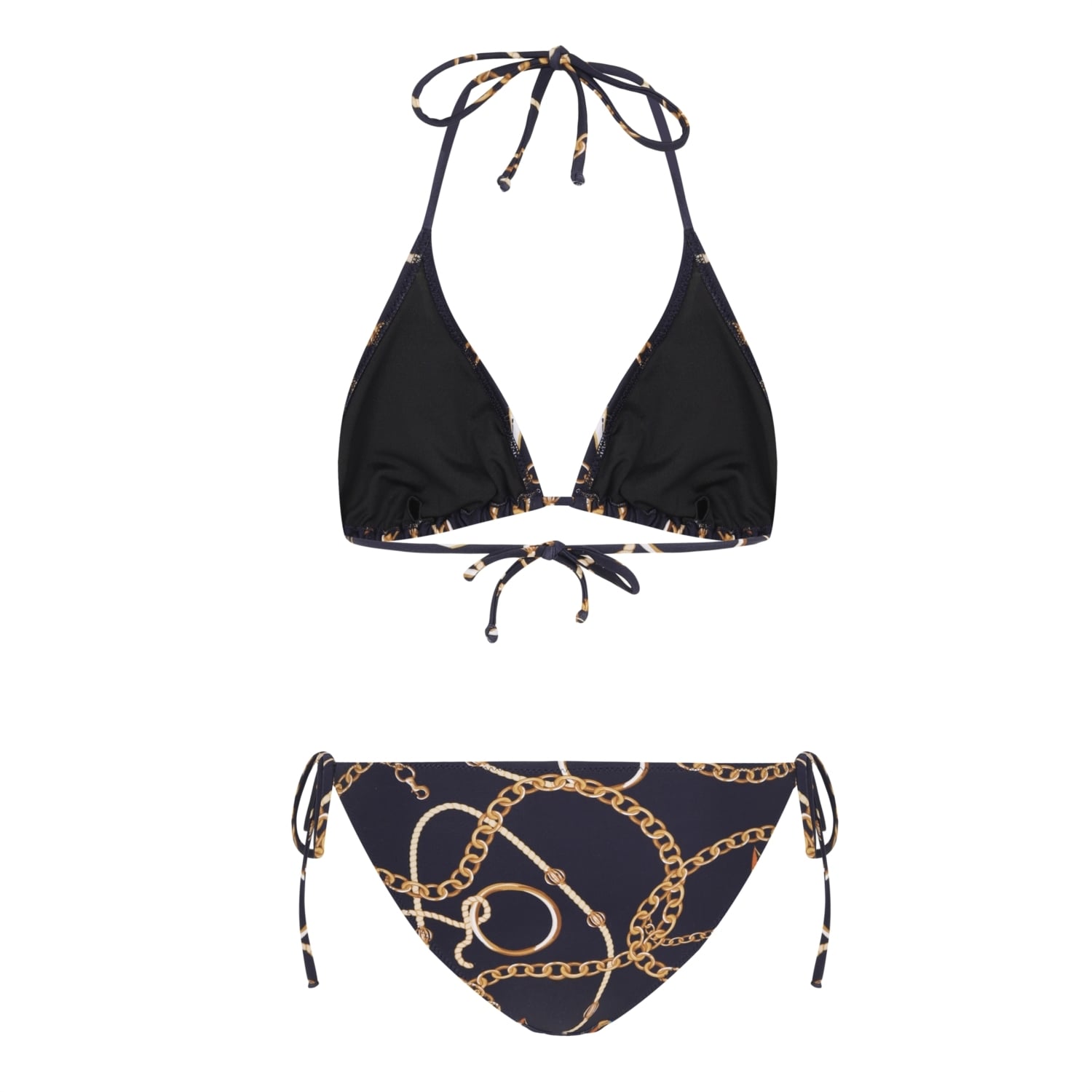 RETRO MARİN DESENLİ BİKİNİ TAKIMI