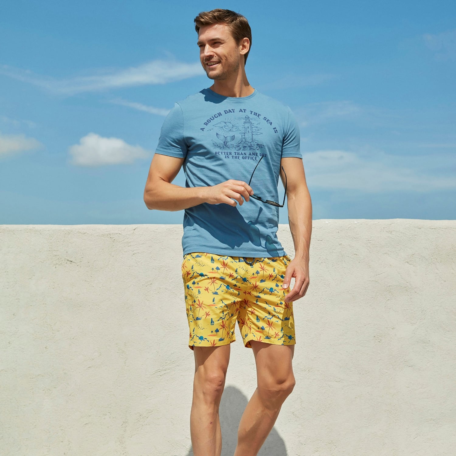 BASKILI DENİZ ŞORTU