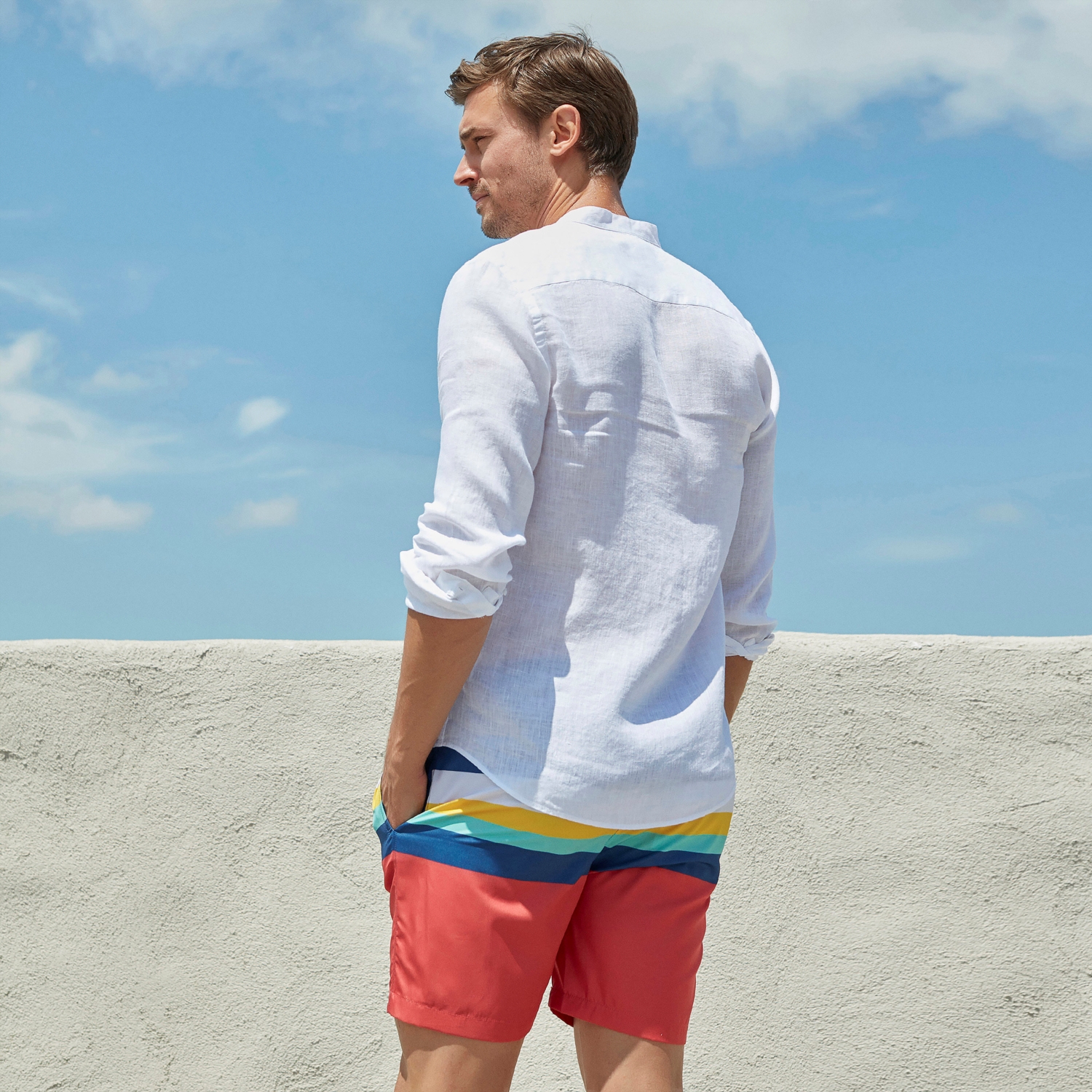 RENK BLOKLU DENİZ ŞORTU