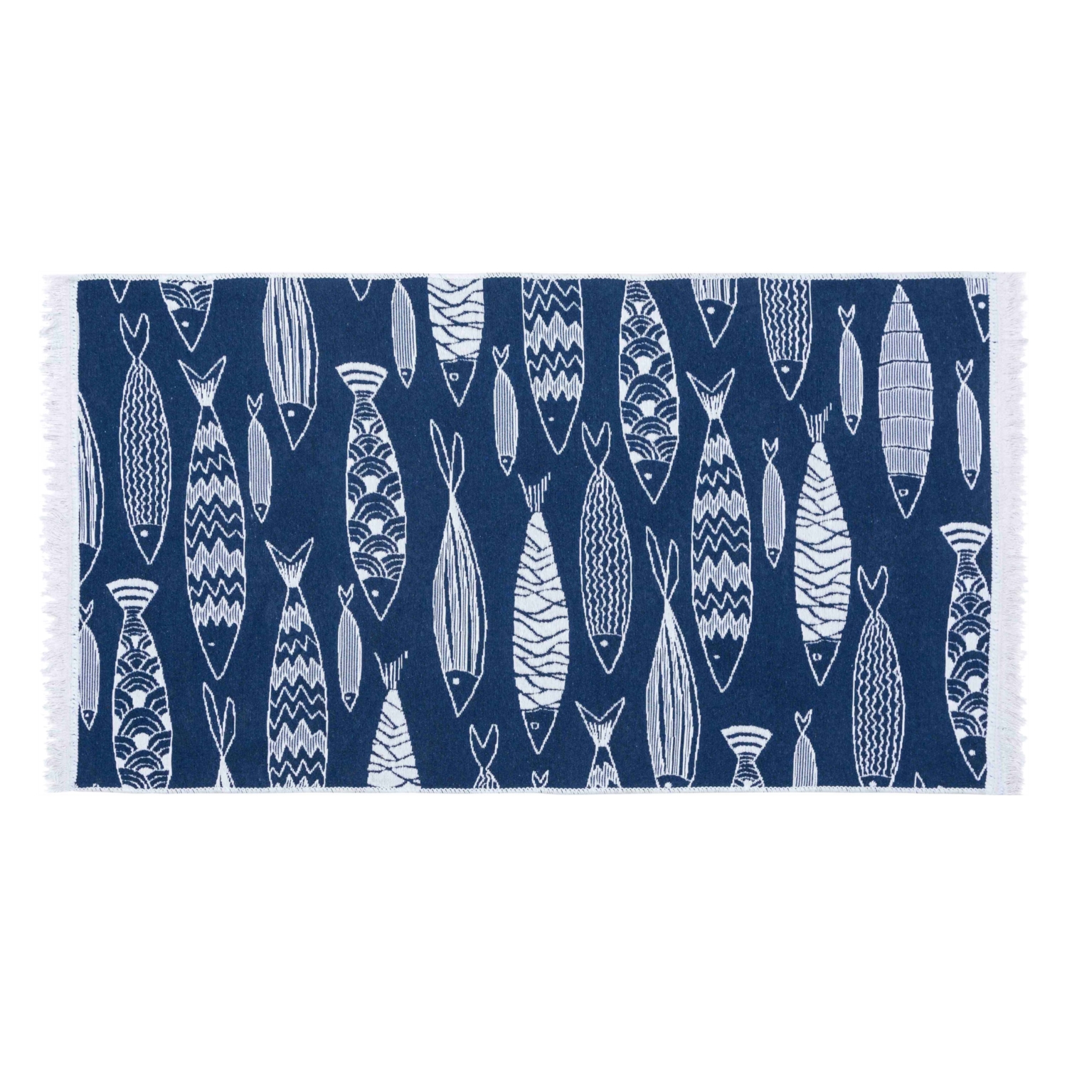 LARISSA OKYANUS KİLİM 80X150CM MAVİ BEYAZ