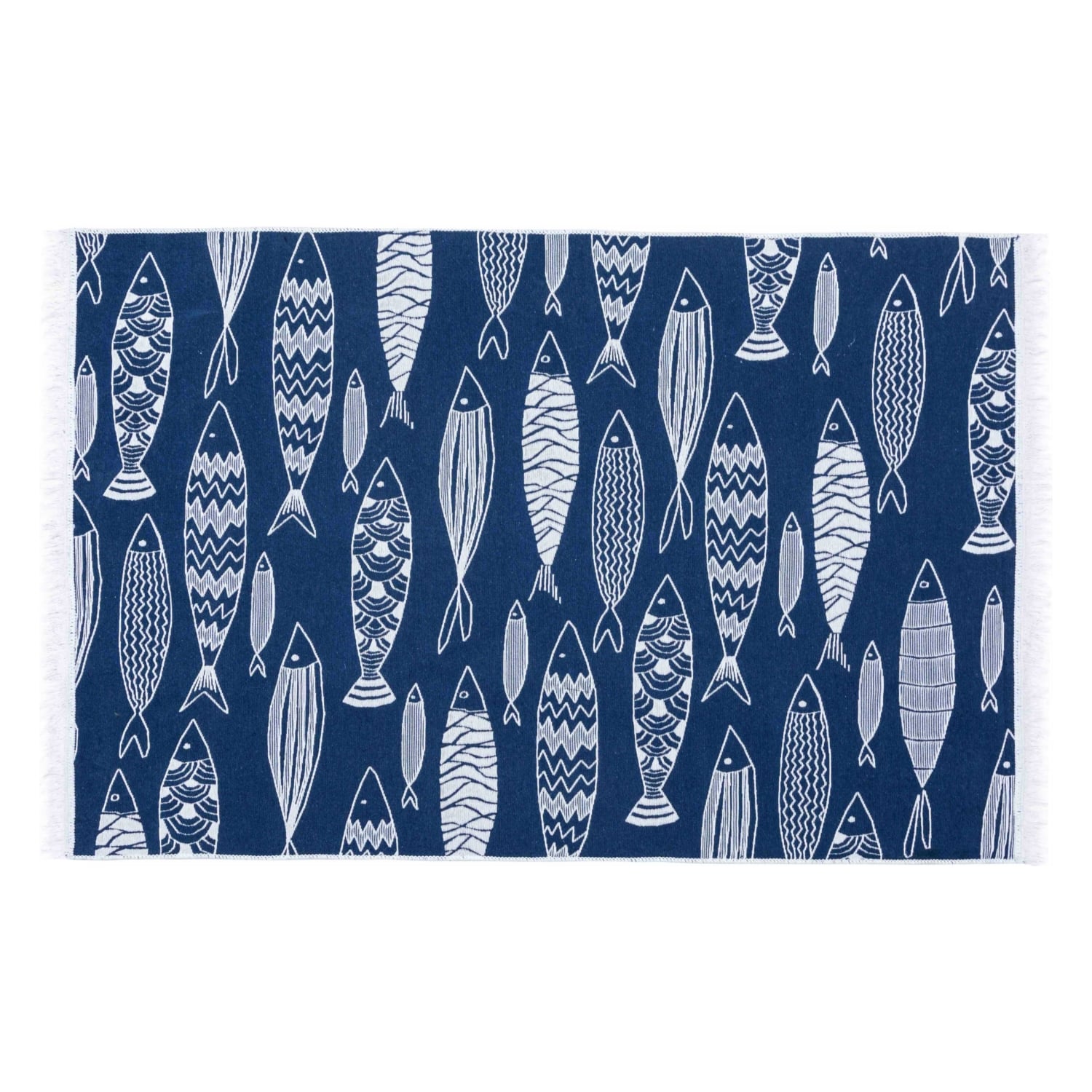 LARISSA OKYANUS HALI 120X180CM MAVİ BEYAZ