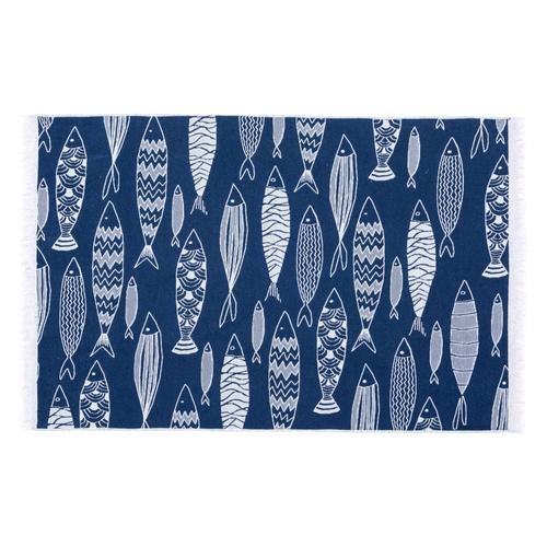  LARISSA OKYANUS HALI 120X180CM MAVİ BEYAZ