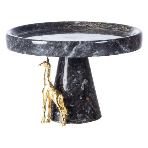  ZÜRAFA AYAKLI DEKORATİF SUNUMLUK SİYAH 25X12CM