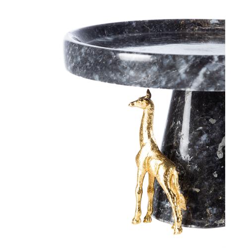  ZÜRAFA AYAKLI DEKORATİF SUNUMLUK SİYAH 25X12CM