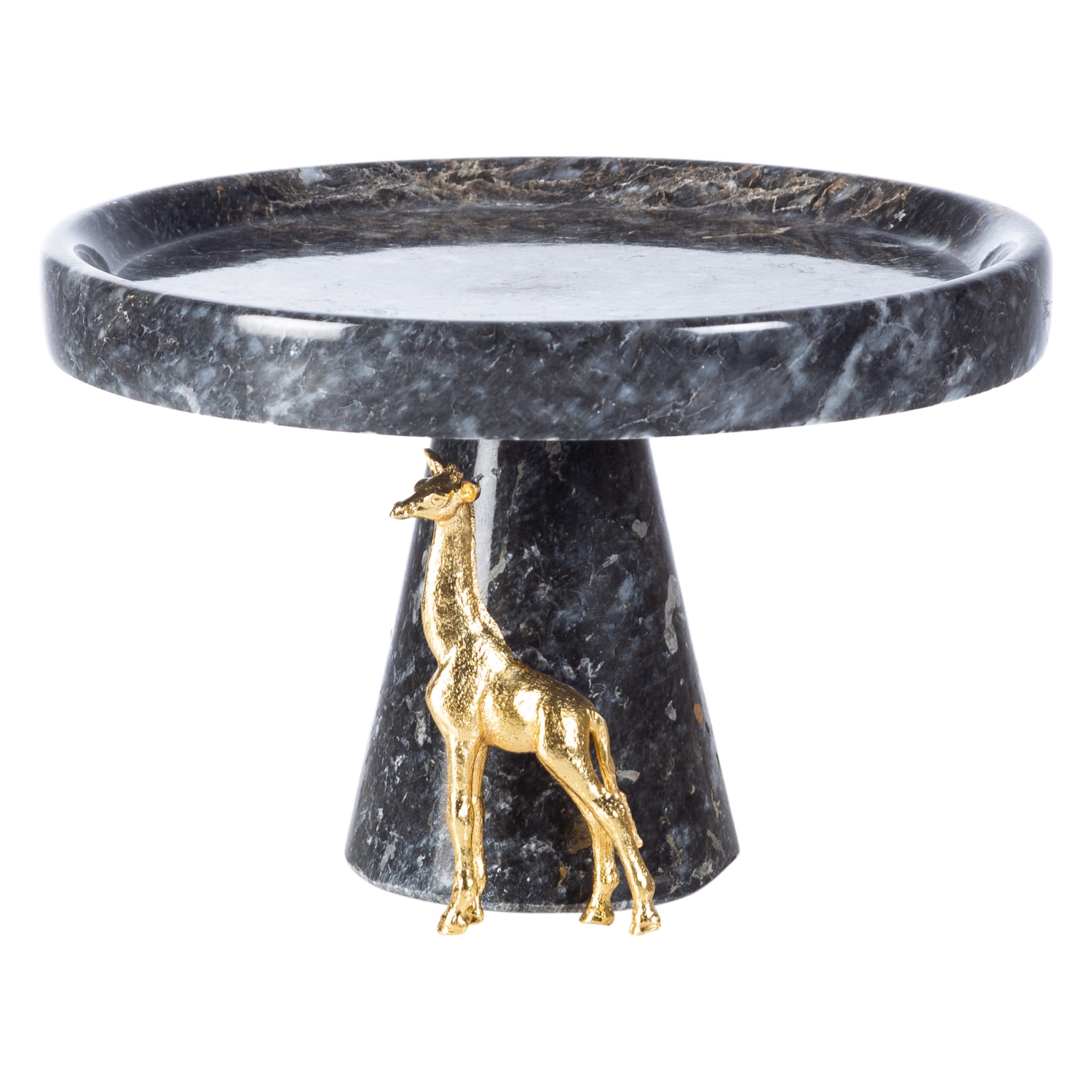 ZÜRAFA AYAKLI DEKORATİF SUNUMLUK SİYAH 25X12CM