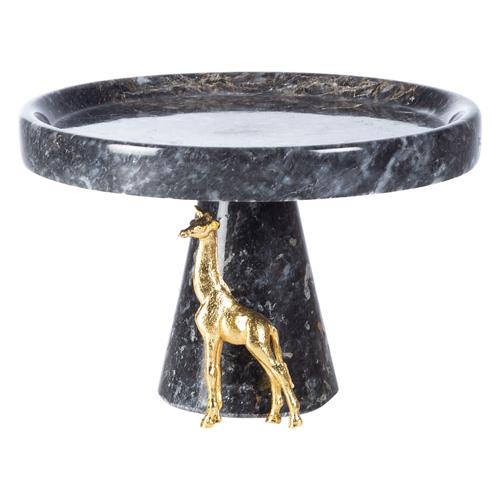  ZÜRAFA AYAKLI DEKORATİF SUNUMLUK SİYAH 25X12CM